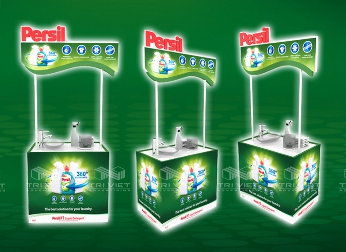 booth trưng bày sản phẩm review