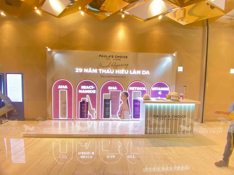 Dịch vụ sản xuất booth mỹ phẩm