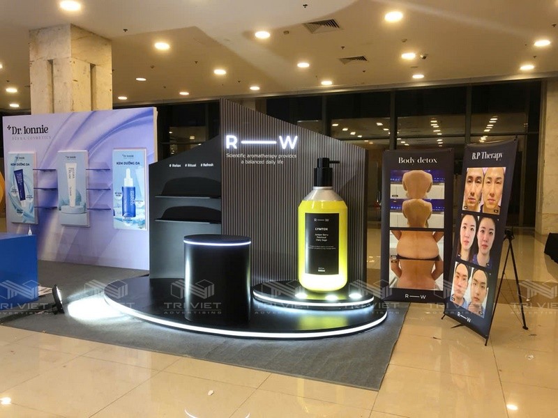 Sản xuất booth mỹ phẩm