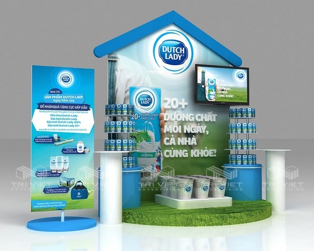 hình ảnh booth trưng bày sản phẩm