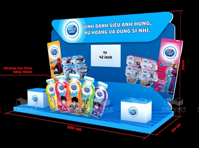 Mẫu booth bán sữa bột
