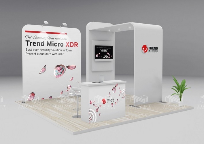 thi công booth quảng cáo quốc tế