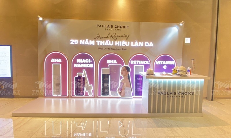 booth trưng bày sản phẩm hàng hóa