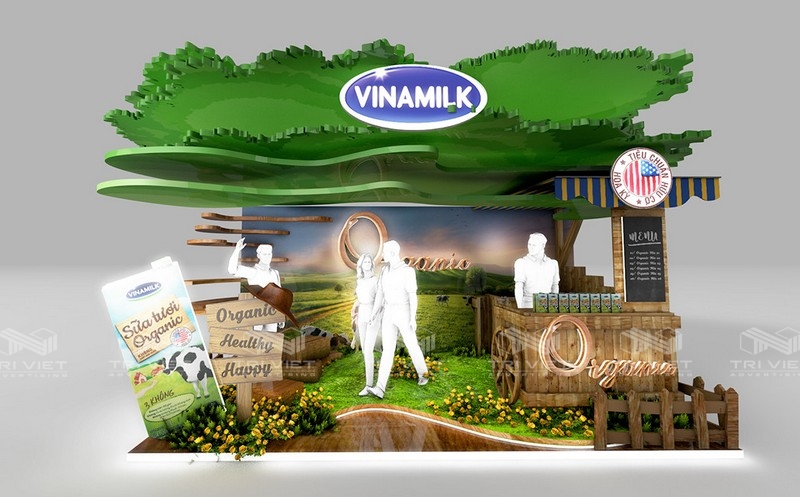 Booth tiếp thị sản phẩm sữa