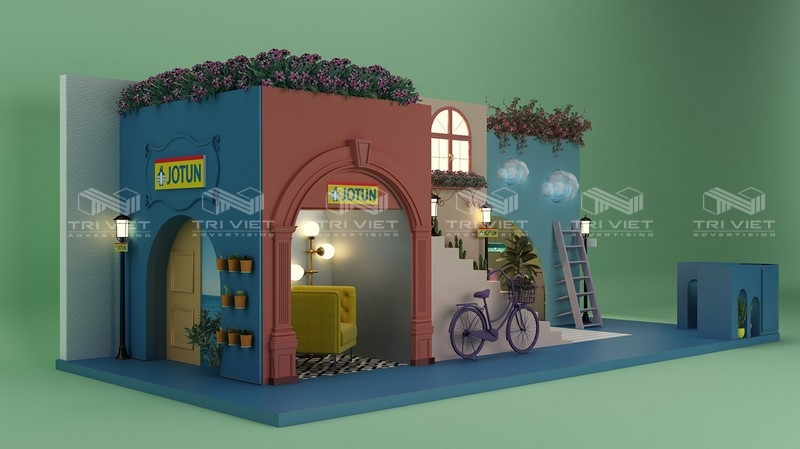 thi công booth quảng cáo quốc tế