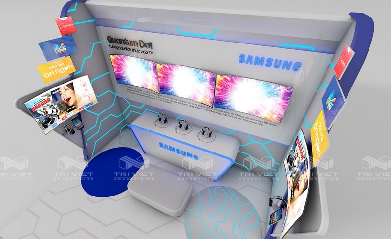 đặt booth quảng cáo quận 7