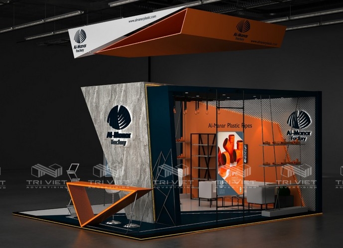thiết kế booth quảng cáo mẫu mới