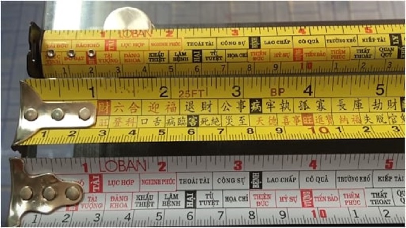 thước lỗ ban trong xây nhà