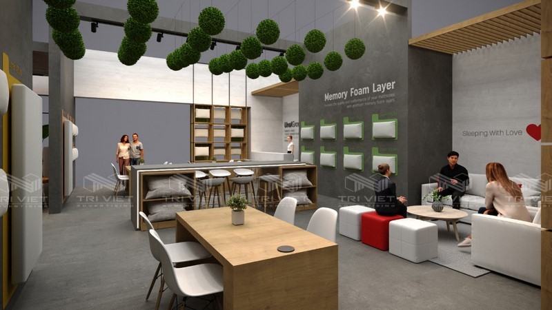giá thiết kế nội thất showroom trưng bày