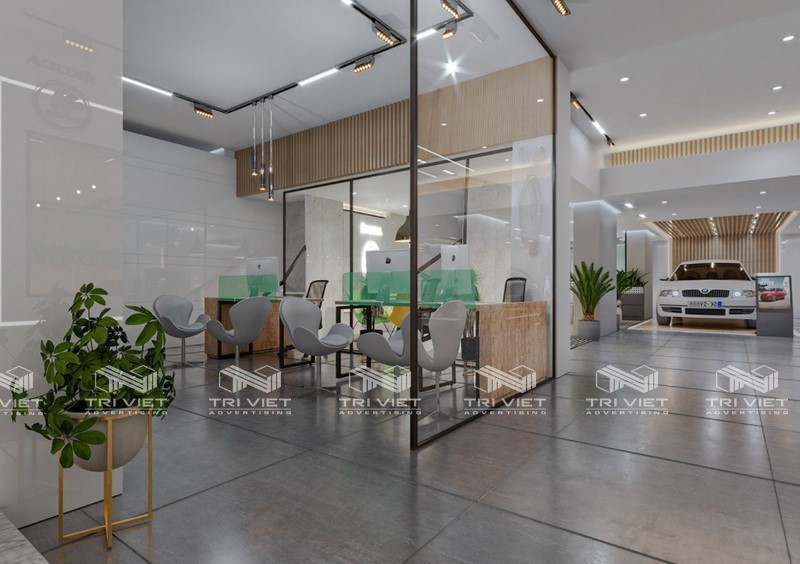 thi công thiết kế nội thất showroom