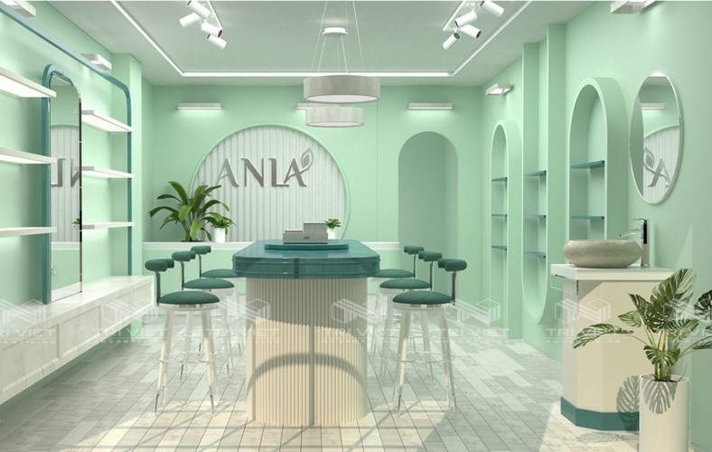 thiết kế showroom cửa hàng mỹ phẩm