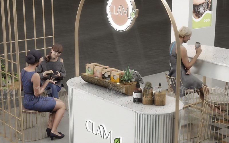 thiết kế showroom cửa hàng mỹ phẩm