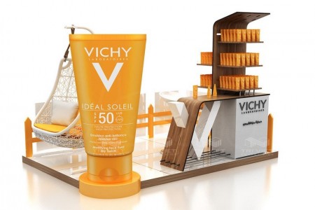 Booth Quảng Cáo Sữa Rửa Mặt VICHY Thiết Kế Độc Đáo Ấn Tượng