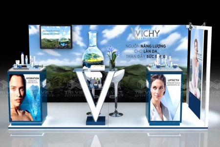 Booth Quảng Cáo Dược Mỹ Phẩm Vichy Thiết Kế Chuyên Nghiệp